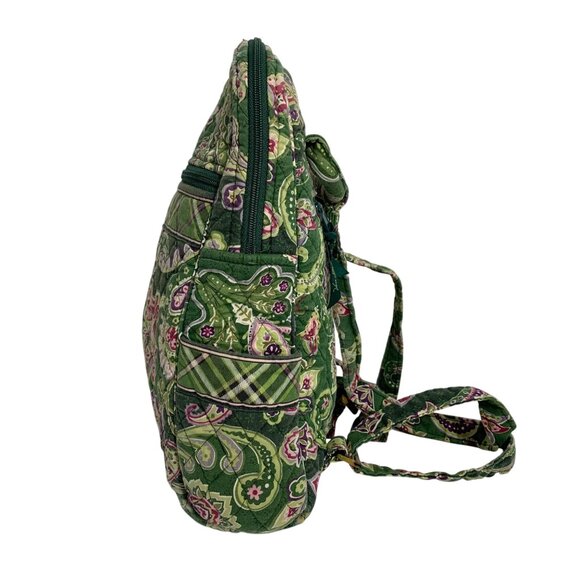 Vera Bradley Retired Pattern Chelsea Multicolor Green Pure Cotton Backpack USA - Picture 3 of 11